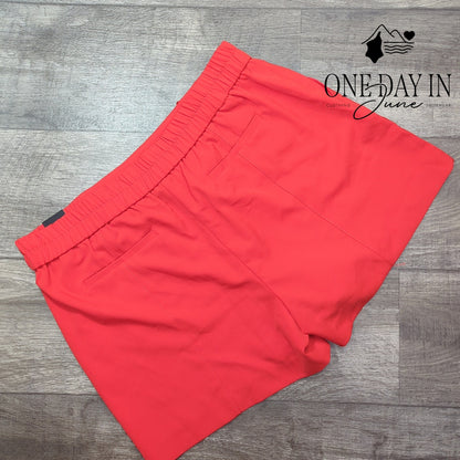 New York & Company 7th Avenue Shorts Red 4" Stretch Tie Waist NWT Size XL