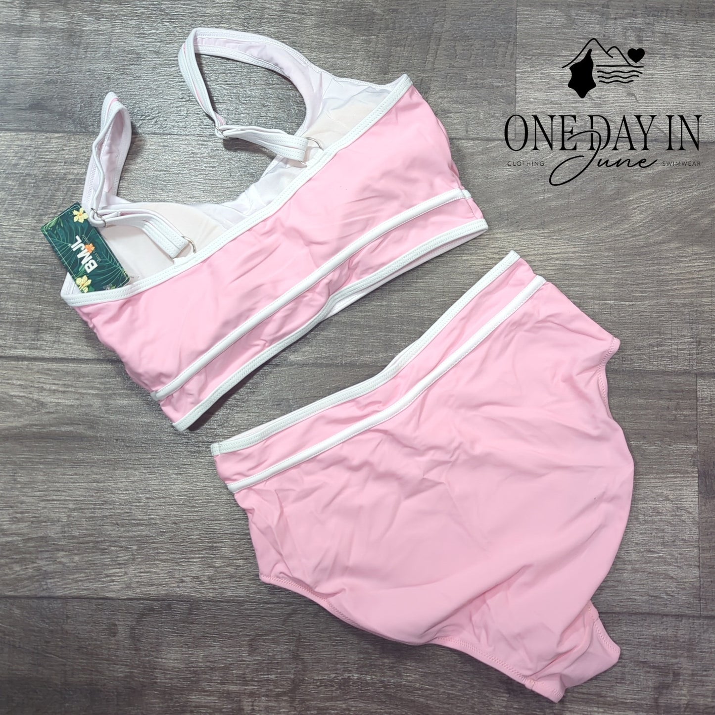 Blooming Jelly Crop High Waist Bikini Swimsuit Size M
