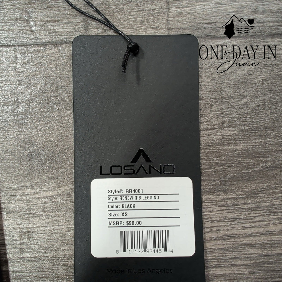 Losano Renew Rib High Waisted Leggings Black NWT RR4001 Size XS