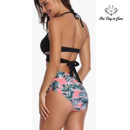 Macool Bandage High Waist Bikini Swimsuit Size S