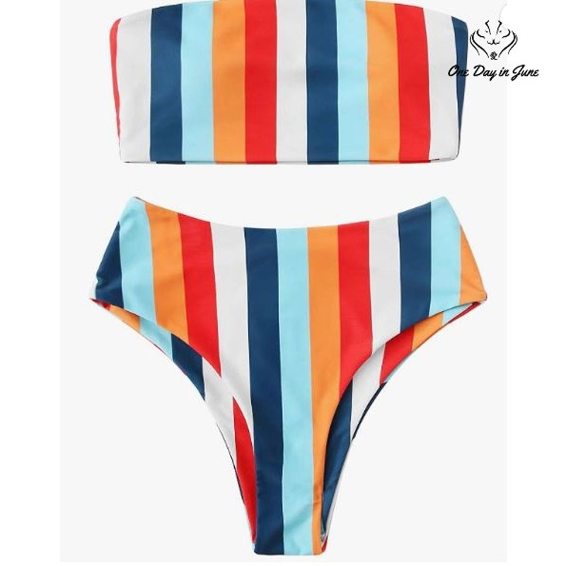 SweatyRocks Bandeau High Waist Bikini Swimsuit Size S