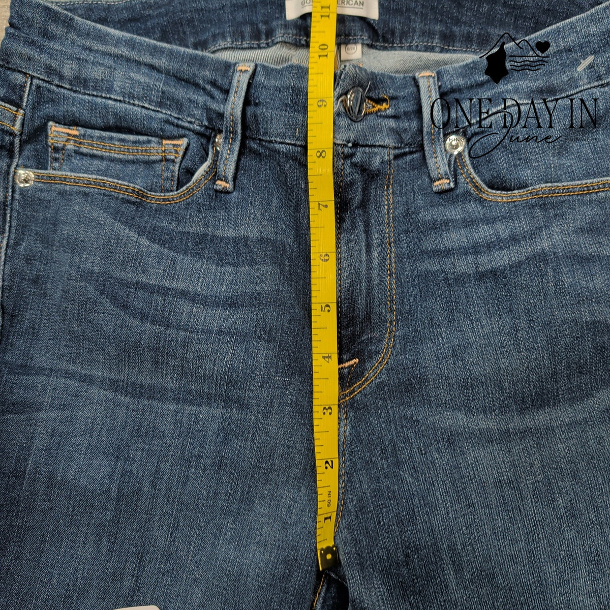Good American Good Legs Skinny Jeans Blue High Rise Stretch NWT Size 6