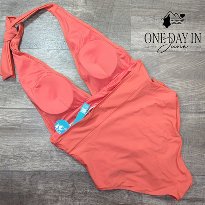 Cupshe Halter Tummy Control One Piece Swimsuit Size XXL