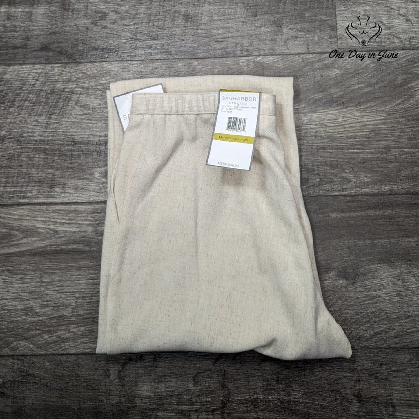 Sag Harbor Rustic Ease Casual Pants Size 14