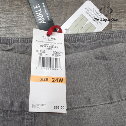 Ruby Rd. Plus Size Pull On Ankle Jeans Size 24W