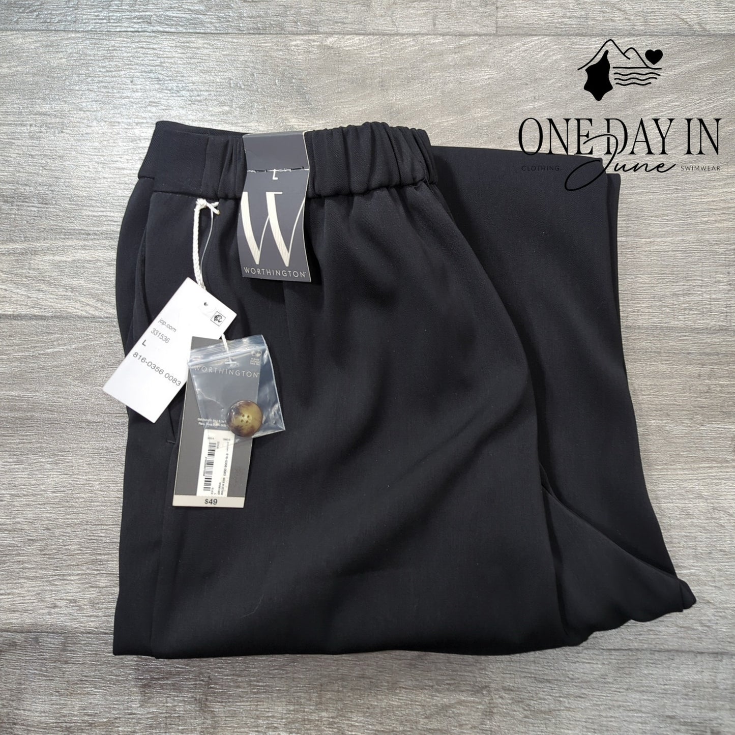 Worthington Wide Leg Crop Pants Size L