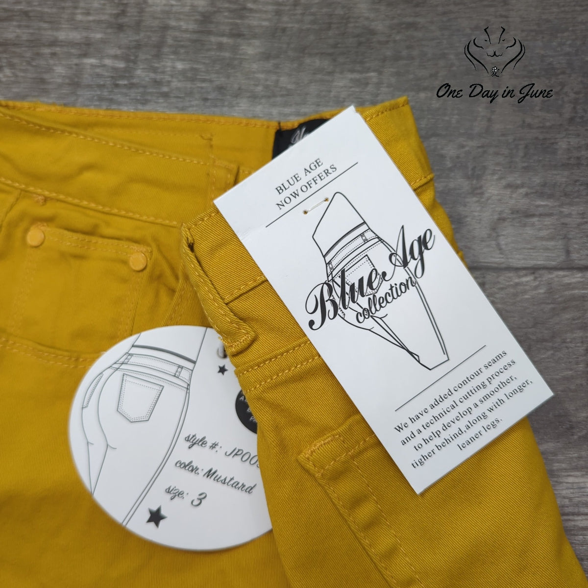 Blue Age Curve Control Skinny Jeans Juniors Mustard Yellow NWT Size 3