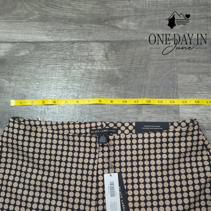 Chico's Black Label Dotted Slim Ankle Pants Black Neutral NWT Size Chico's 1 (M)