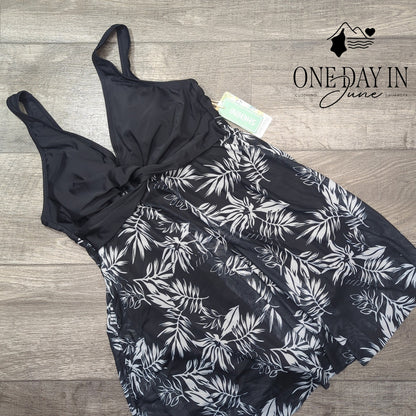 Shekini Boyshort One Piece Swimsuit Size XL