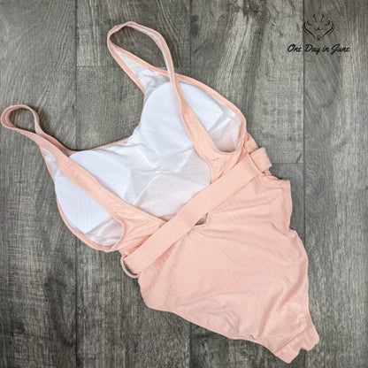 Prettygarden U Neck Slimming Strap Backless One Piece Swimsuit Size S