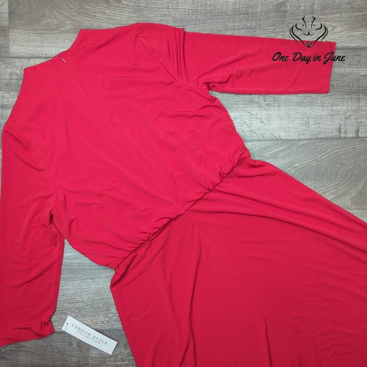 London Style Long Sleeve Midi Dress Size 12