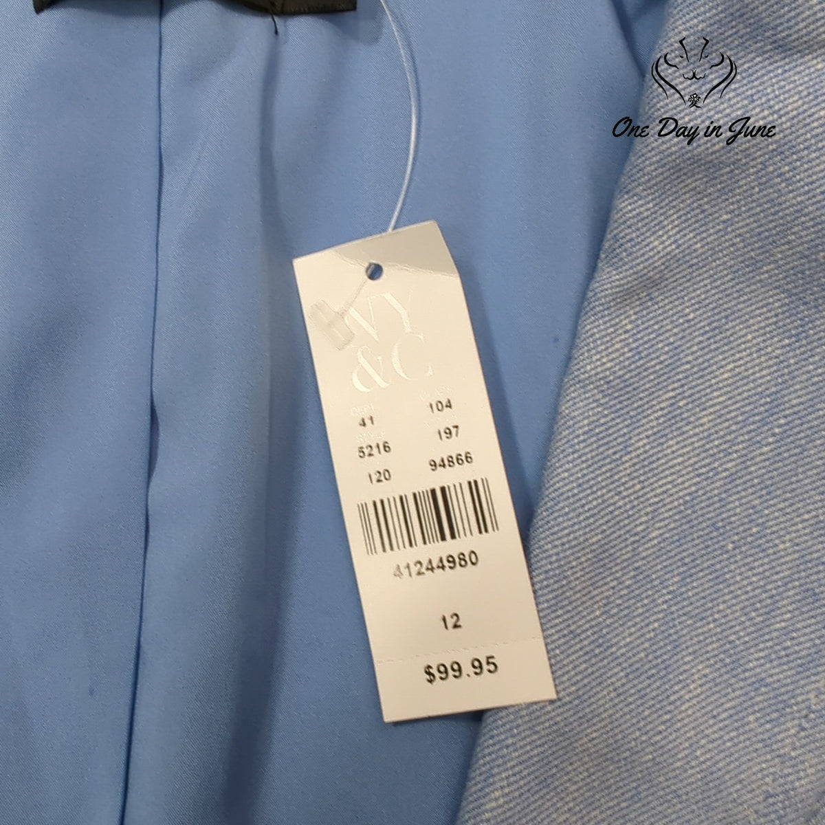 New York & Company 7th Avenue Blazer Light Blue Double Breasted NWT Size 12