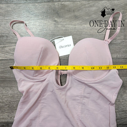 Decorus V Neck Thong  Bodysuit Size S