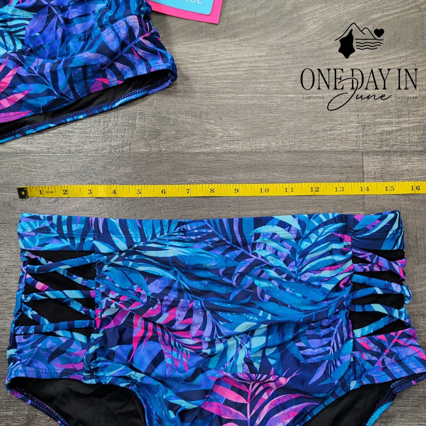 Yonique Plus Size Halter High Waist Bikini Swimsuit Size 14W