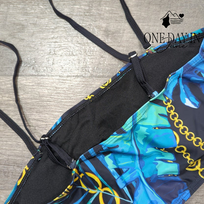 Pink Queen Crop High Cut Bikini Swimsuit Size M