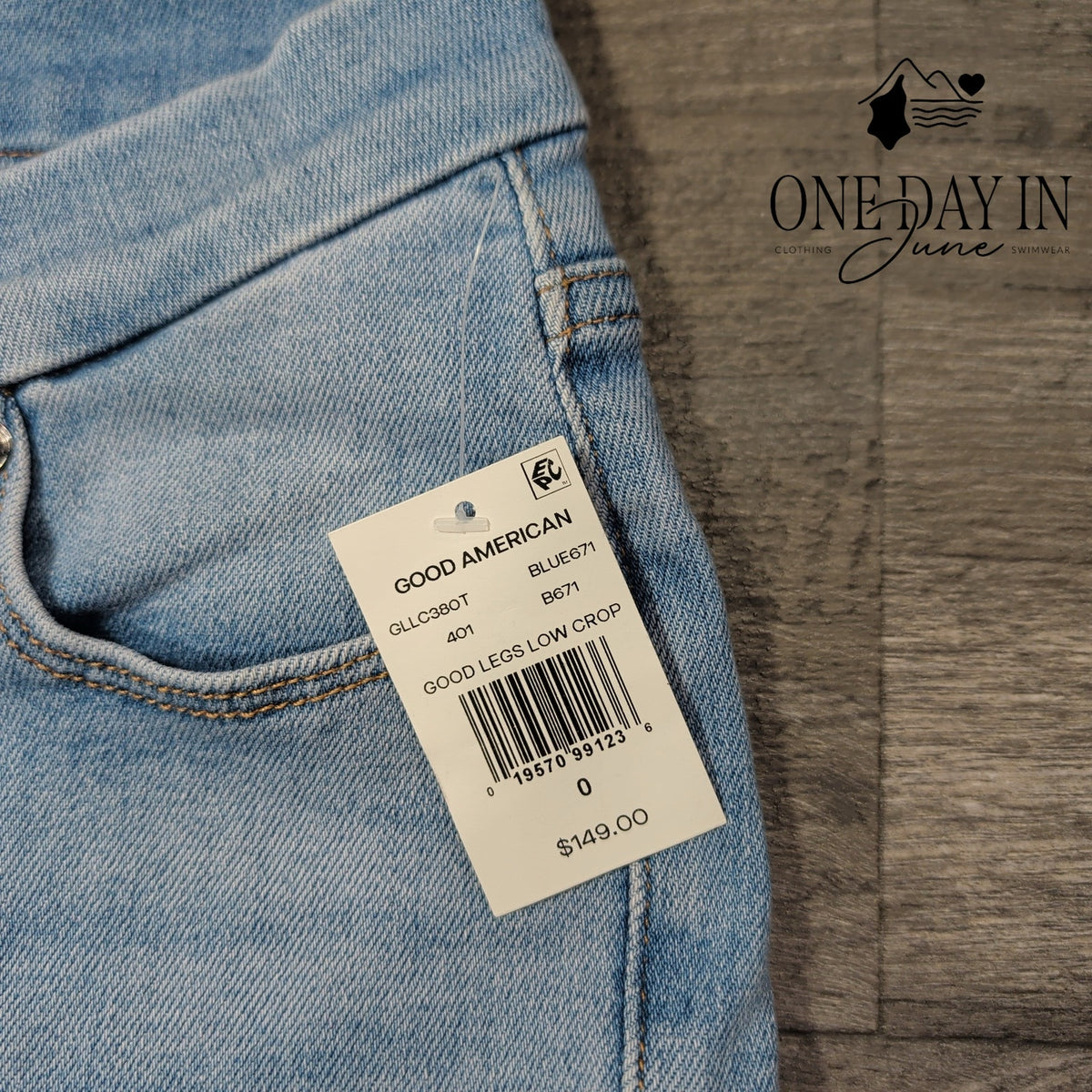 Good American Good Legs Low Crop Distressed Skinny Jeans NWT Size 0 (25)