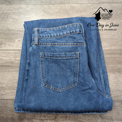 Ashley Mason Juniors Wide Leg Baggy Jeans Size 9