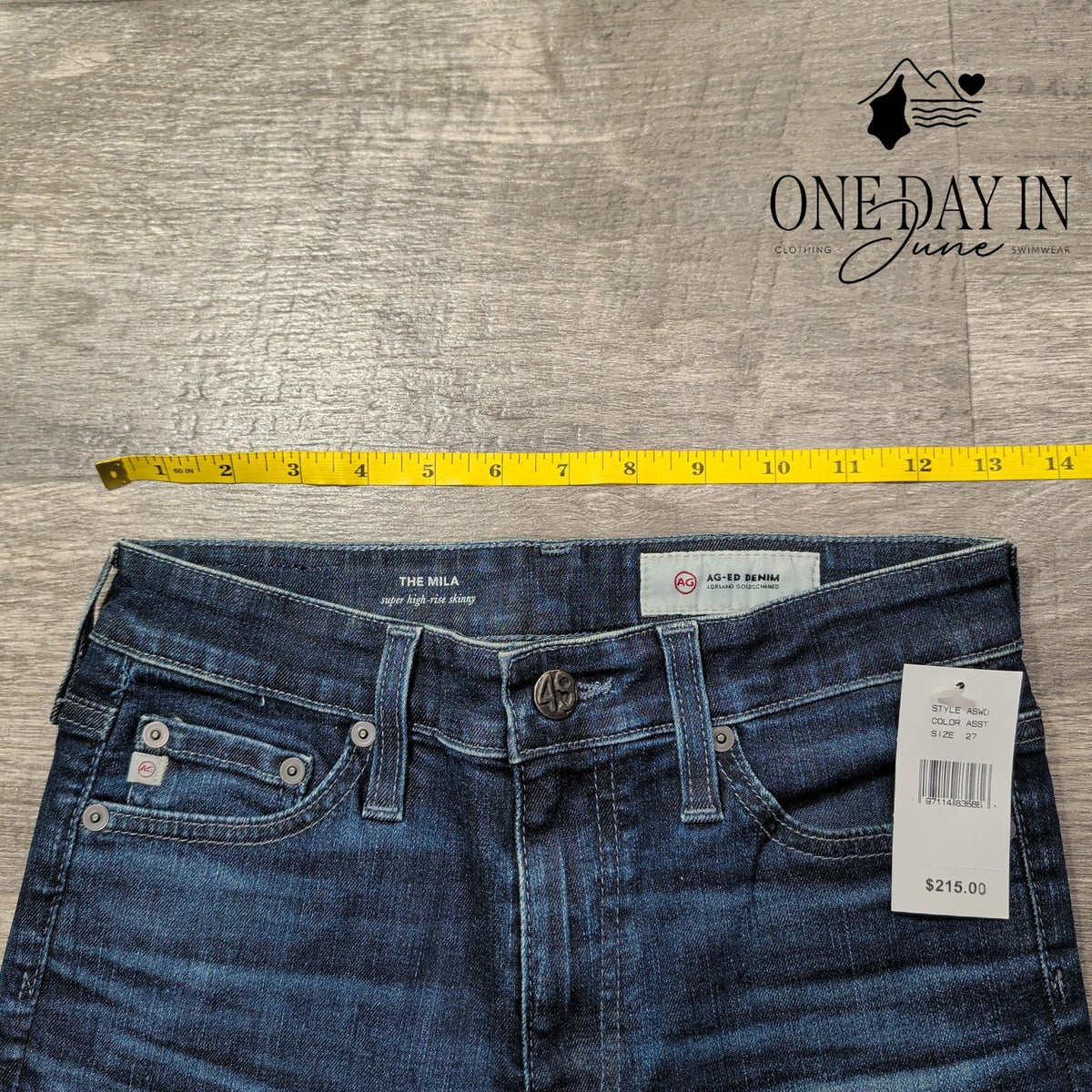 AG Adriano Goldschmied The Mila Super High Rise Skinny Jeans Blue NWT Size 4