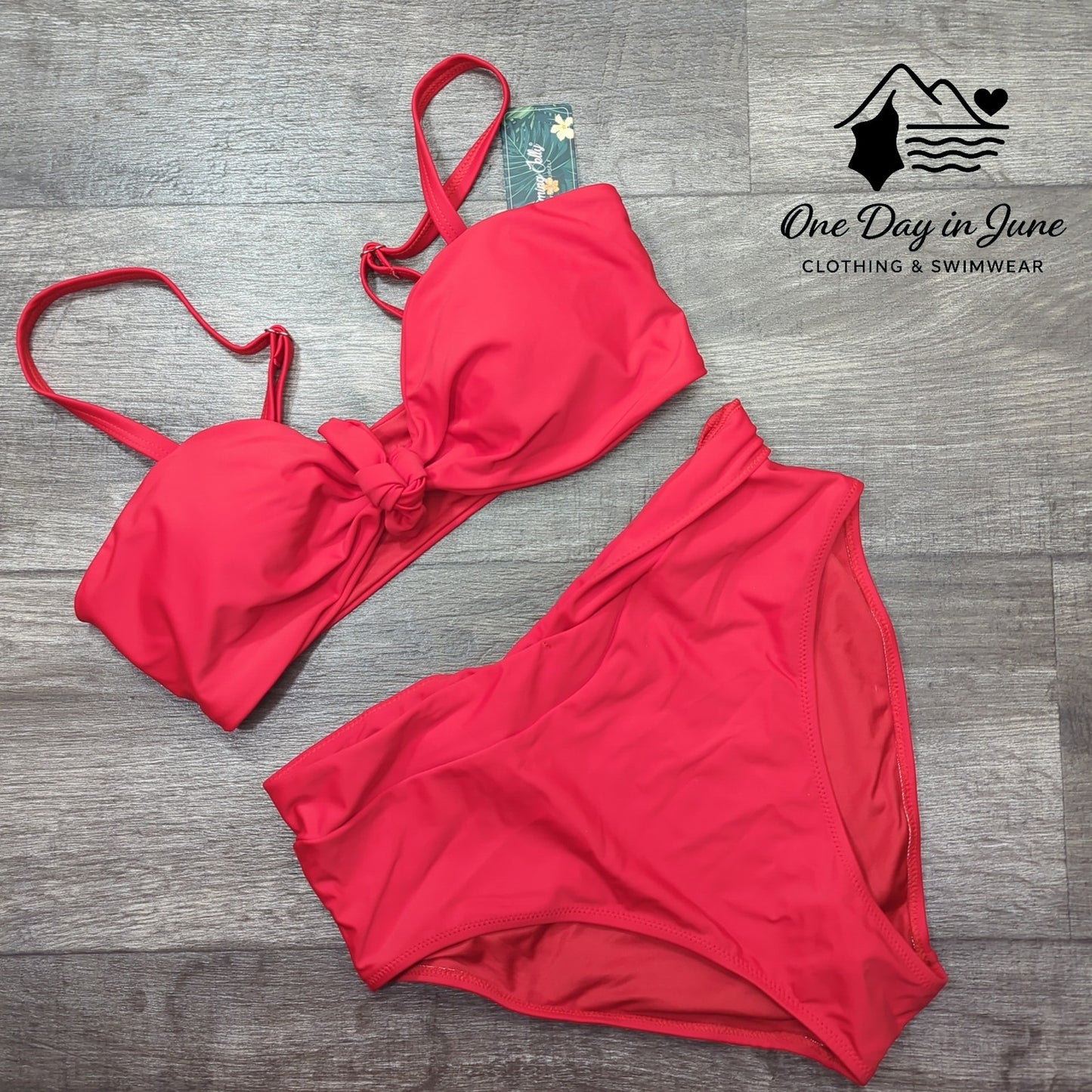 Blooming Jelly Knot Front Bikini Swimsuit Size M