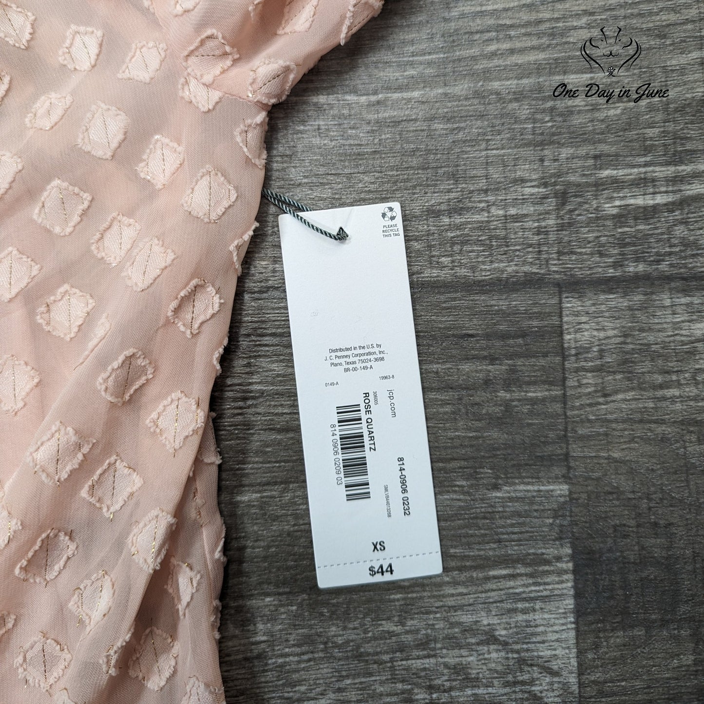 Liz Claiborne Rose Quartz Sheer Long Sleeve Top with Cami Size XS