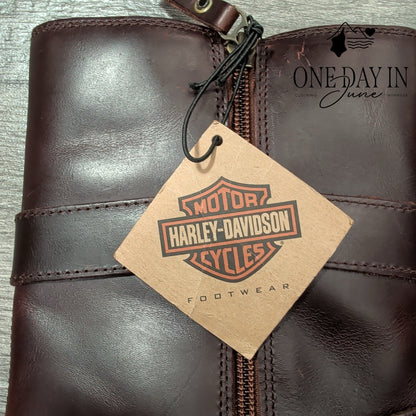 Harley Davidson LaLanne Triple Strap Boots Brown Leather NWT Size 8.5
