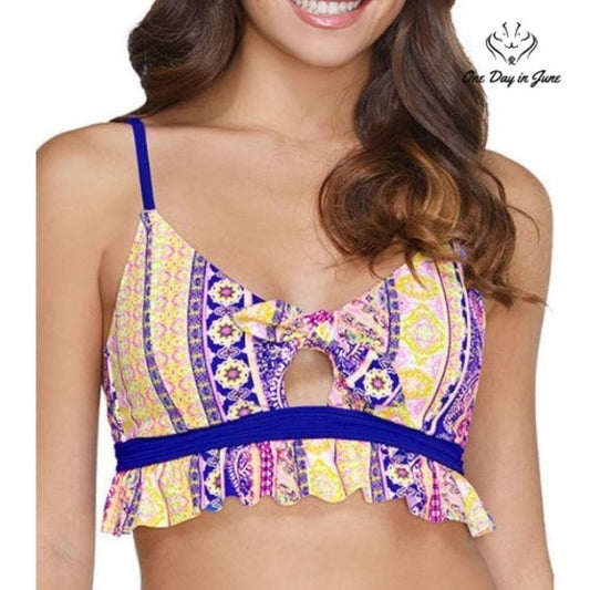 Arizona Jean Co. Paisley Bralette Bikini Top Size XL