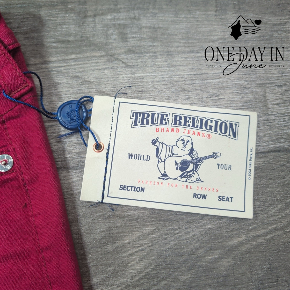 True Religion Basic Jegging Jeans Berry Pink Skinny Stretch NWT Size 32 (14)