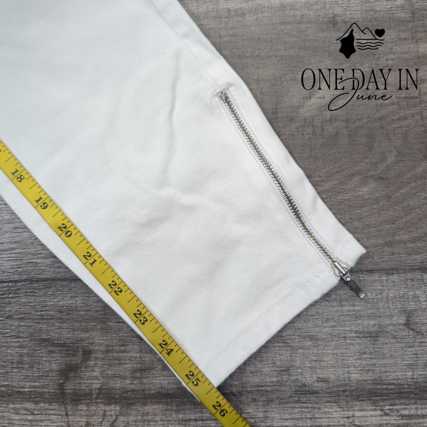 Nine West Heidi Pull On Zipper Hem Skinny Crop Jeans Size 6