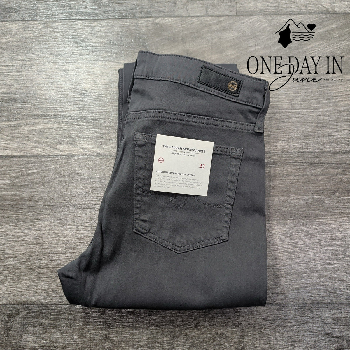 AG Adriano Goldschmied Farrah High Rise Skinny Ankle Jeans Gray NWT Size 4 (27)