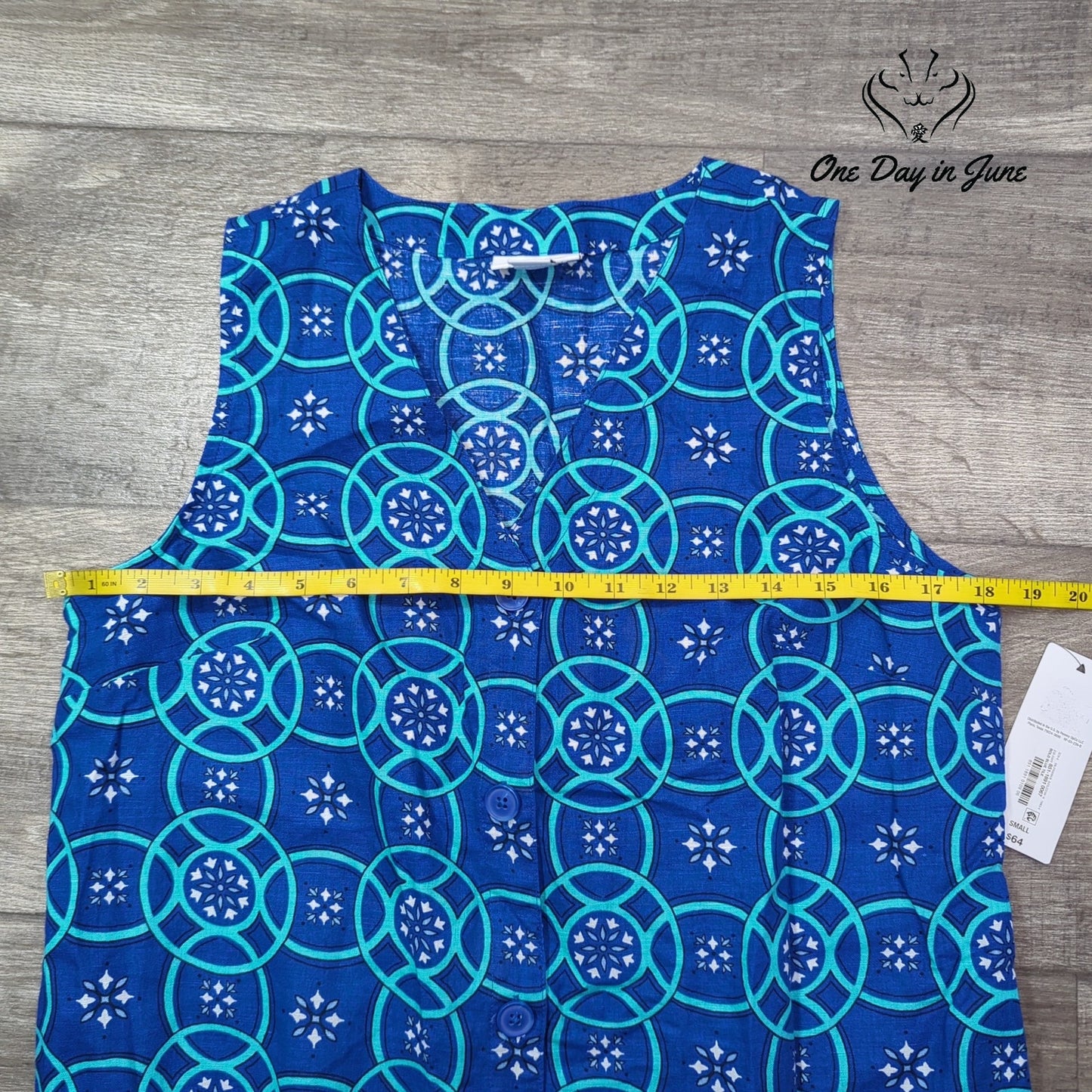 Liz Claiborne Linen Sleeveless Button Front Dress Size S