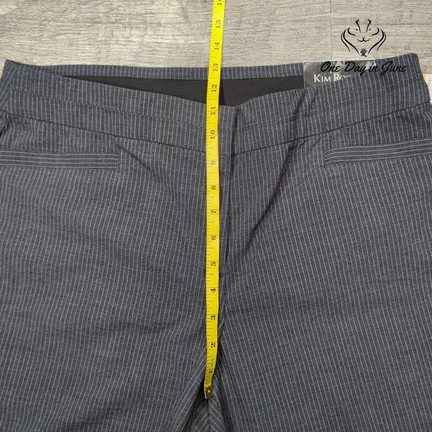 Kim Rogers Pin Stripe Straight Leg Dress Pants Size 14