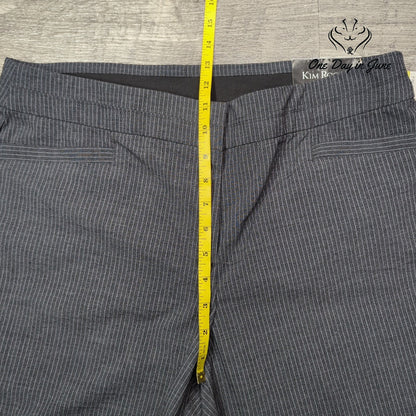 Kim Rogers Pin Stripe Straight Leg Dress Pants Size 14