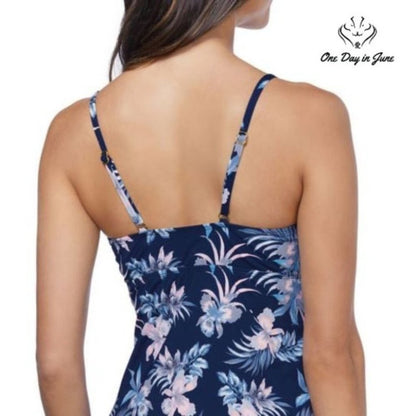 Ambrielle Floral Tankini Top Size L