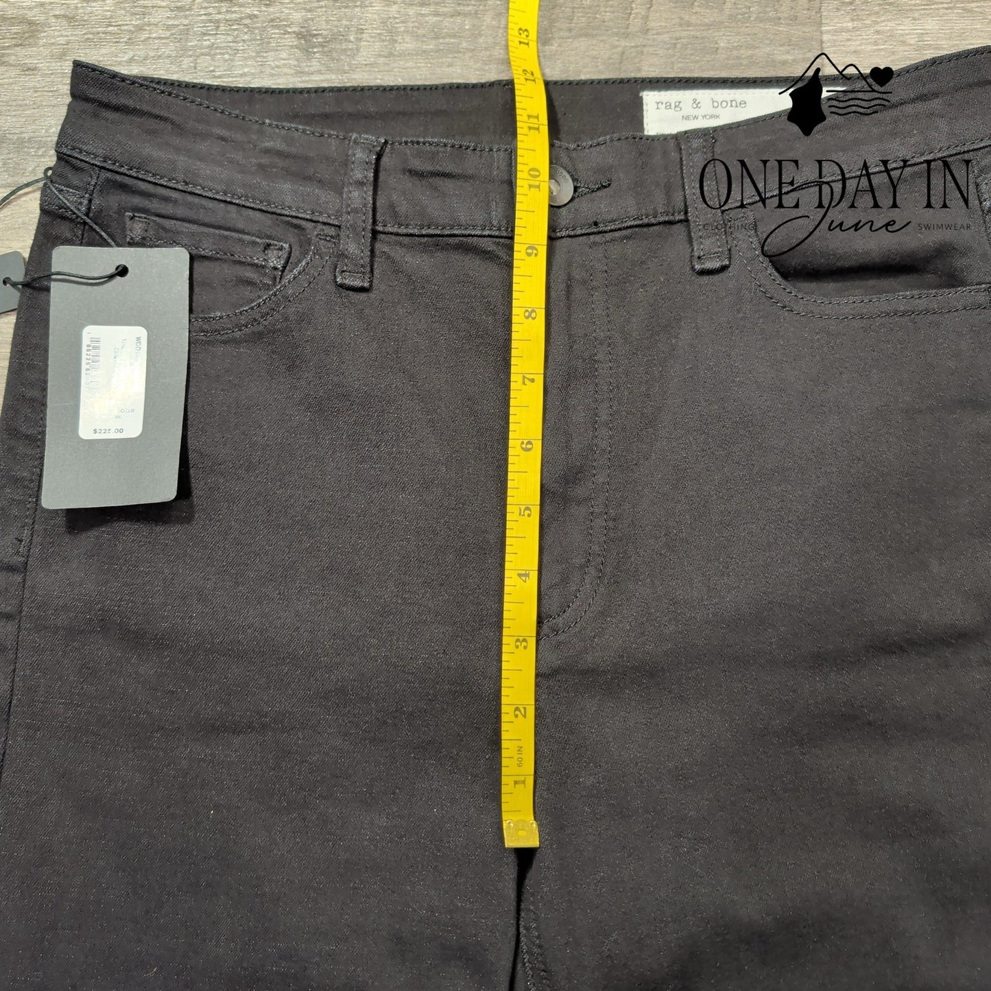 Rag & Bone Tina High Rise Skinny Jeans Black Full Length NWT Size 6 (28)
