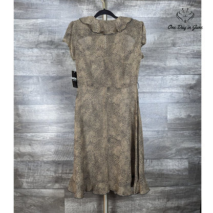 MSK Petite Sheer Ruffle Collar Dress Size 8P