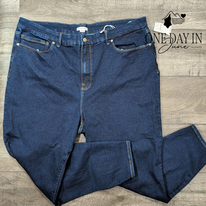 Good American Good Legs Skinny Jeans Deep Blue NWT $159 Size 28-32