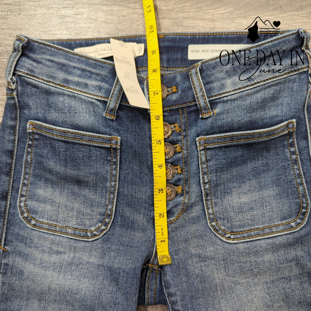 Pilcro and The Letterpress High Rise Denim Legging Jeans Button Fly NWT Size 0