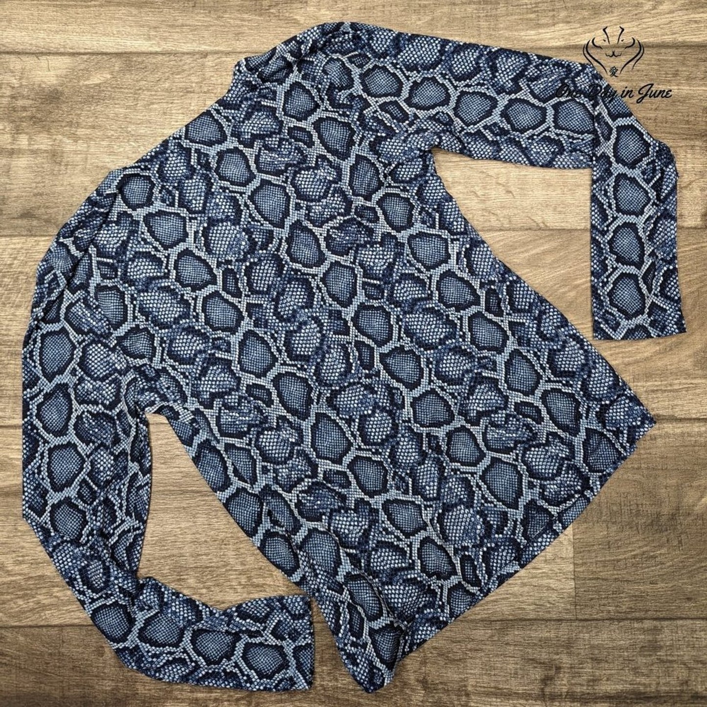 Michael Kors Long Sleeve Snake Print Top Size M