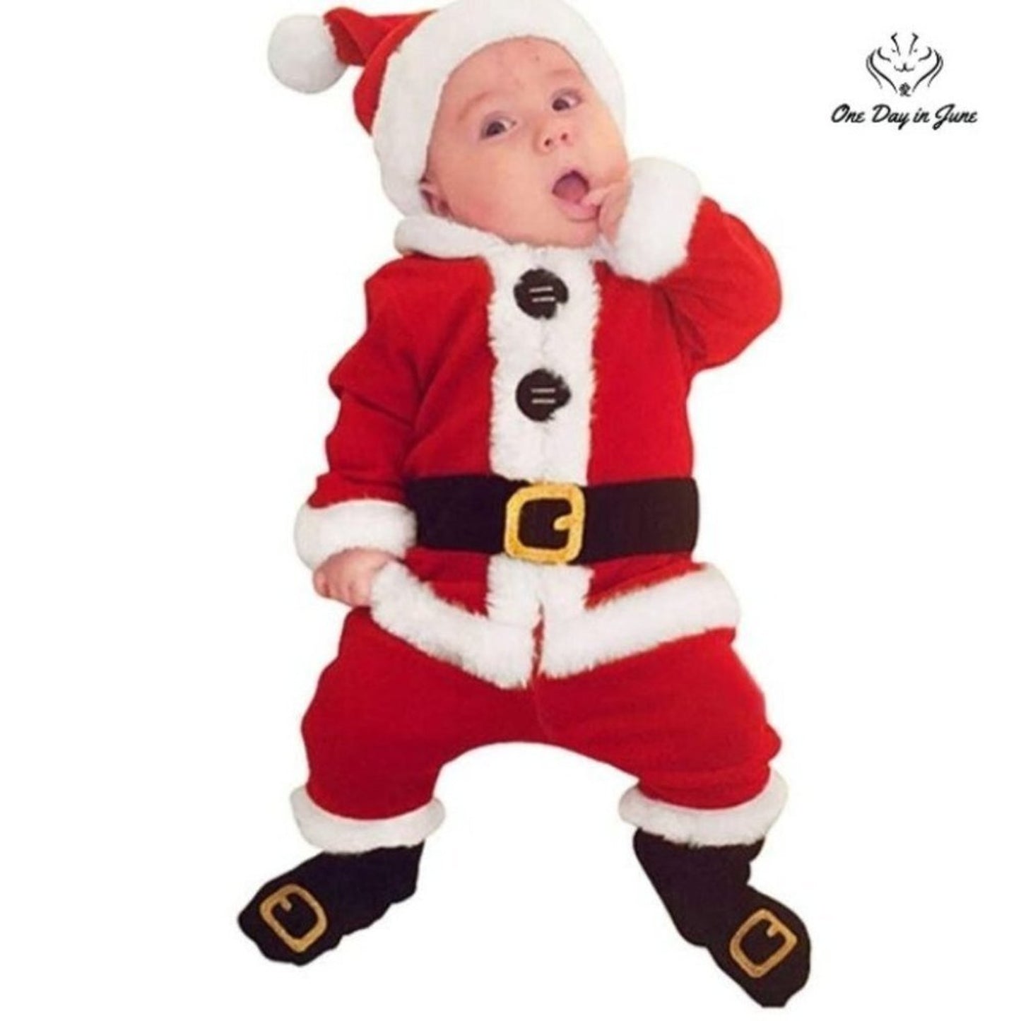 Ggudd 4 Pieces Santa Clothes Set Size 18-24 Mths