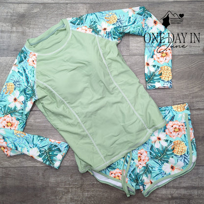 CharmLeaks Rashgaurd Boyshort Bikini Swimsuit Size XL