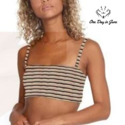RVCA Cosmic Way Bandeau Bikini Top Size M