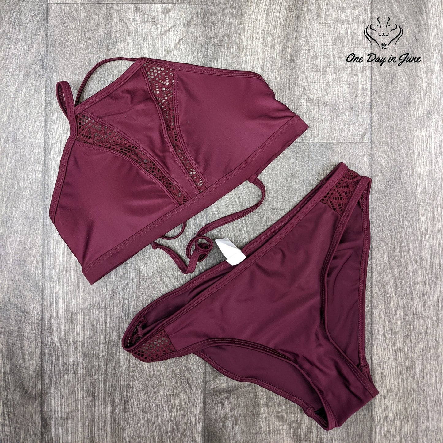 Charmleaks High Neck Halter Bikini Swimsuit Size S