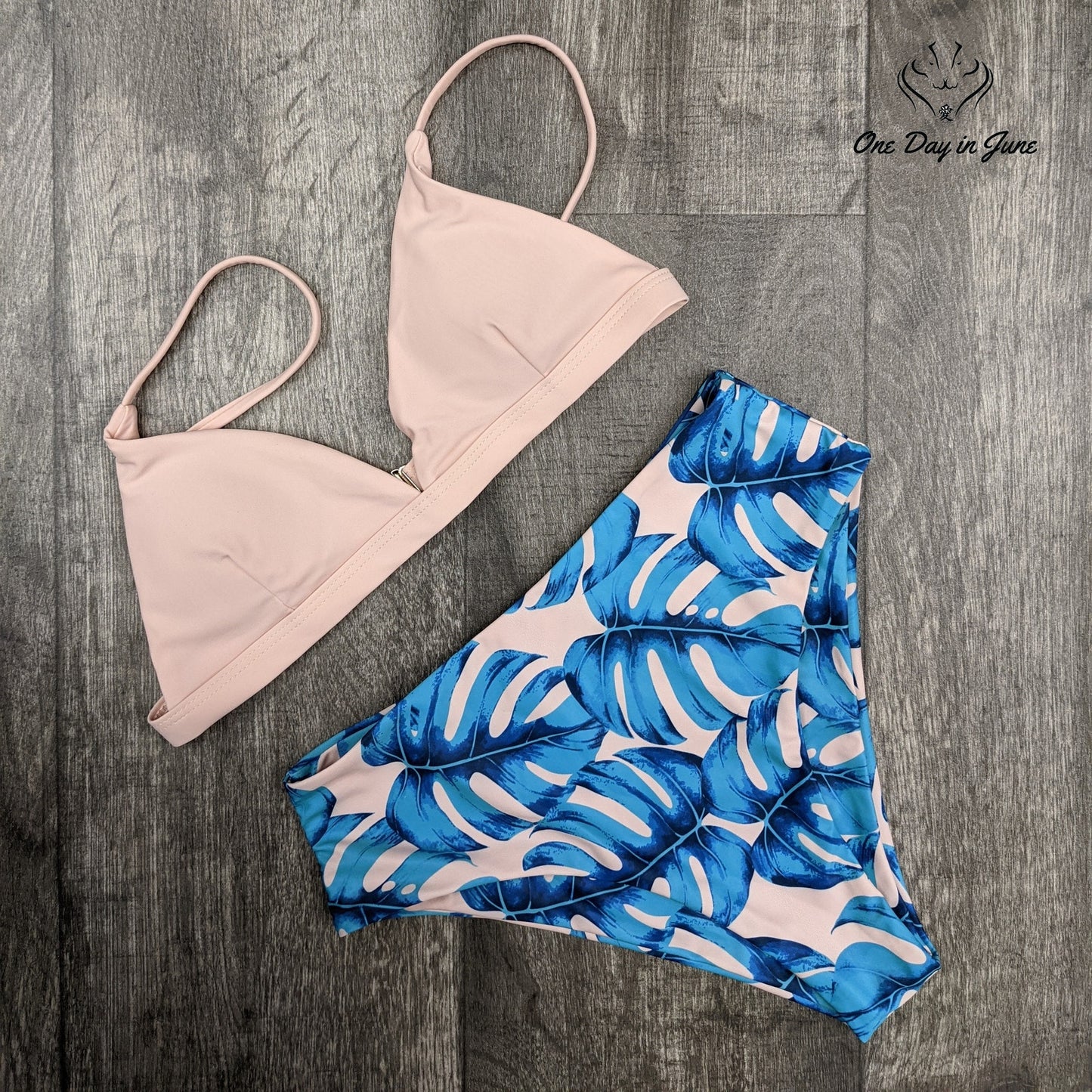 Zaful Palm Leaf Bikini Size S