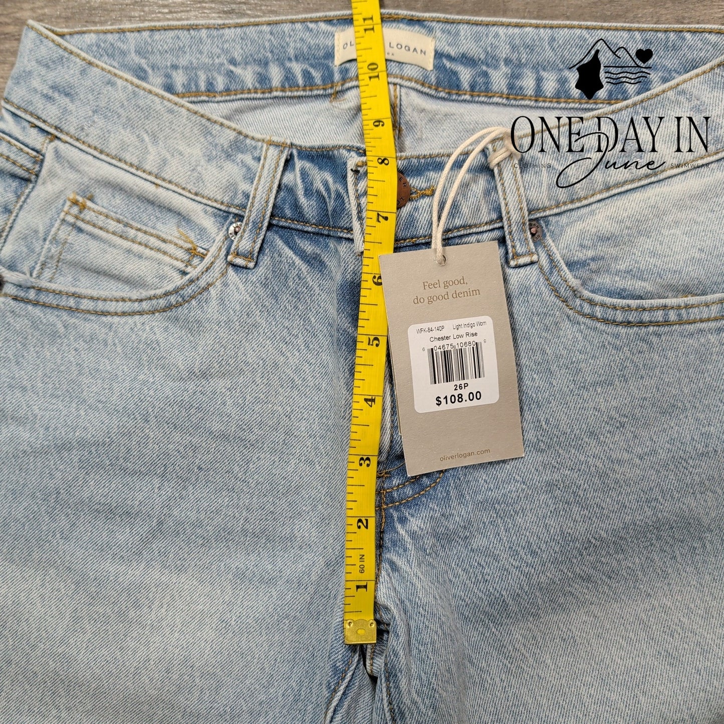 Oliver Logan Petite Chester Low Rise Straight Jeans Size 2P (26P)
