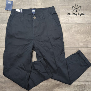 Gap Classic Twill Chino Pants Black Straight Leg Women's NWT Size 8