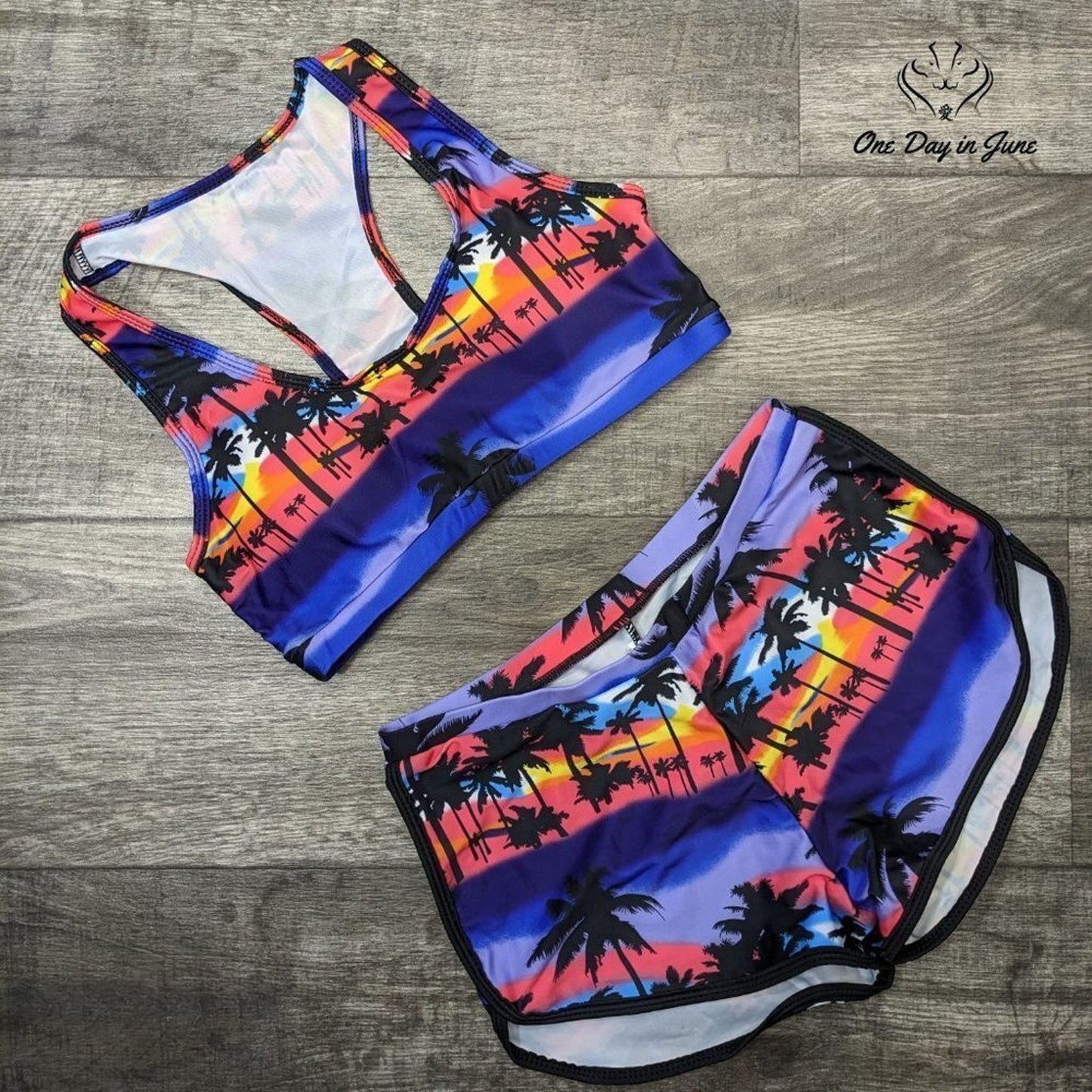 Jaycosin Crop Top Halter Bikini Swimsuit Size S