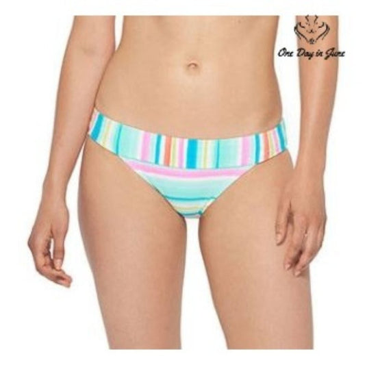 Arizona Jean Co. Striped Bikini Bottoms Size S