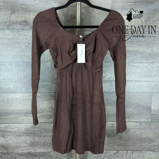 Edit by Nine Long Sleeve Bodycon Ribbed Mini Dress Size S