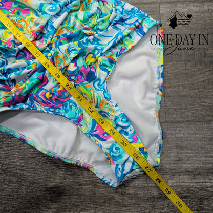 Ralph Lauren Ruffle Surplice One Piece Swimsuit Multicolor NWT Size 6
