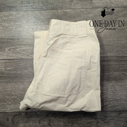Rag & Bone Leyton Workwear Pants Ivory Utility Wide Leg NWT Size 0
